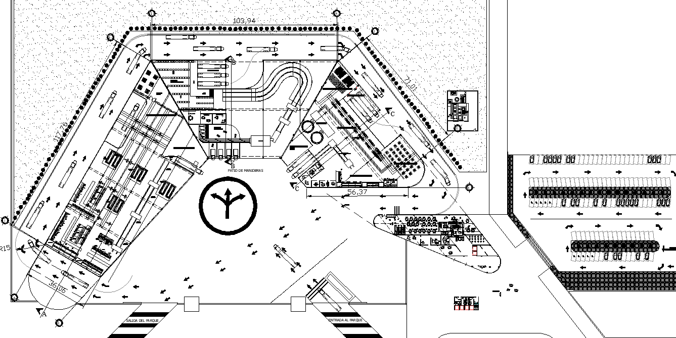 Layout plot Manufacturing plant detail