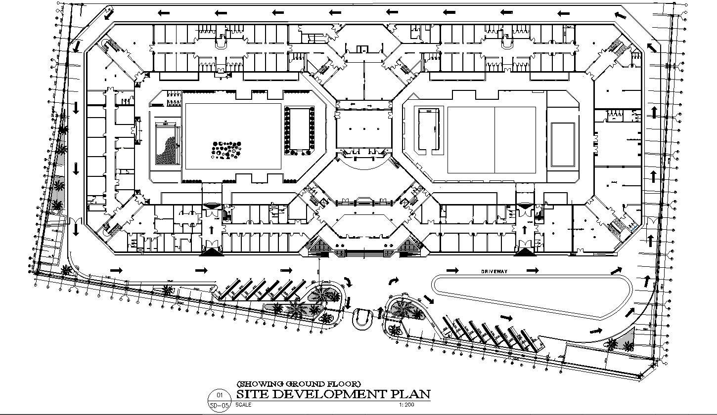 Layout Plan CAD Drawing for Shopping Mall Design DWG File