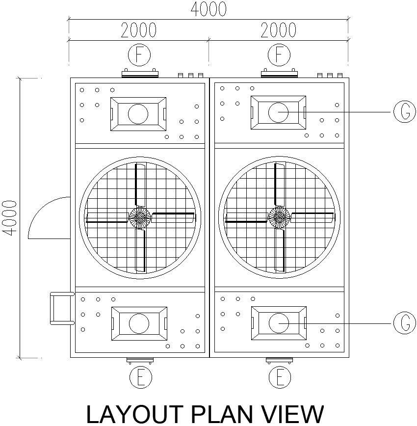 Layout plan of water sump with detailing 