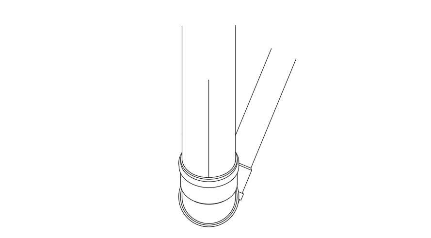 L bow pipe front view drawing is given in this CAD file