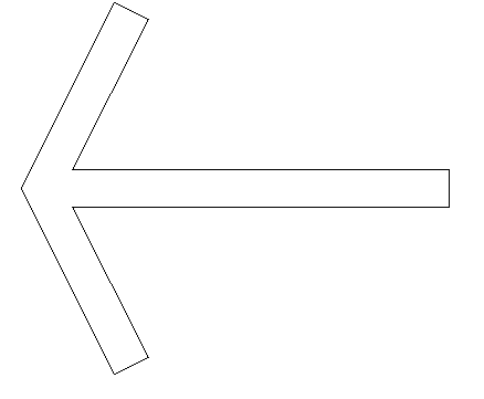 Left symbol arrow design
