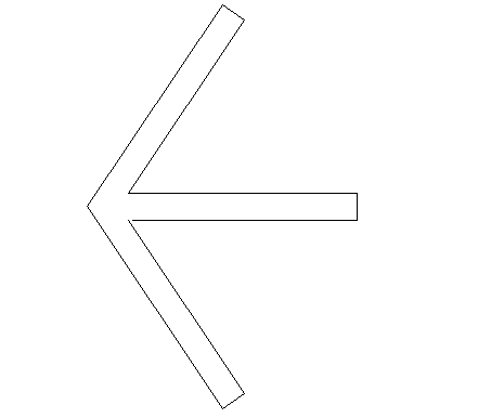 Left symbol arrow design