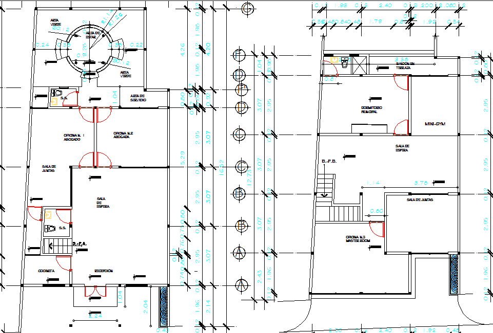 Legal office layout plan dwg file