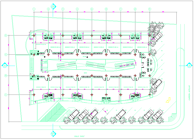 Level three structure detail with column view