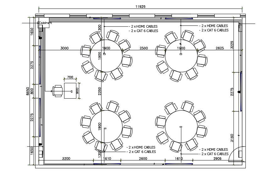 Library Building Room Layout Architecture Plan AutoCAD File 