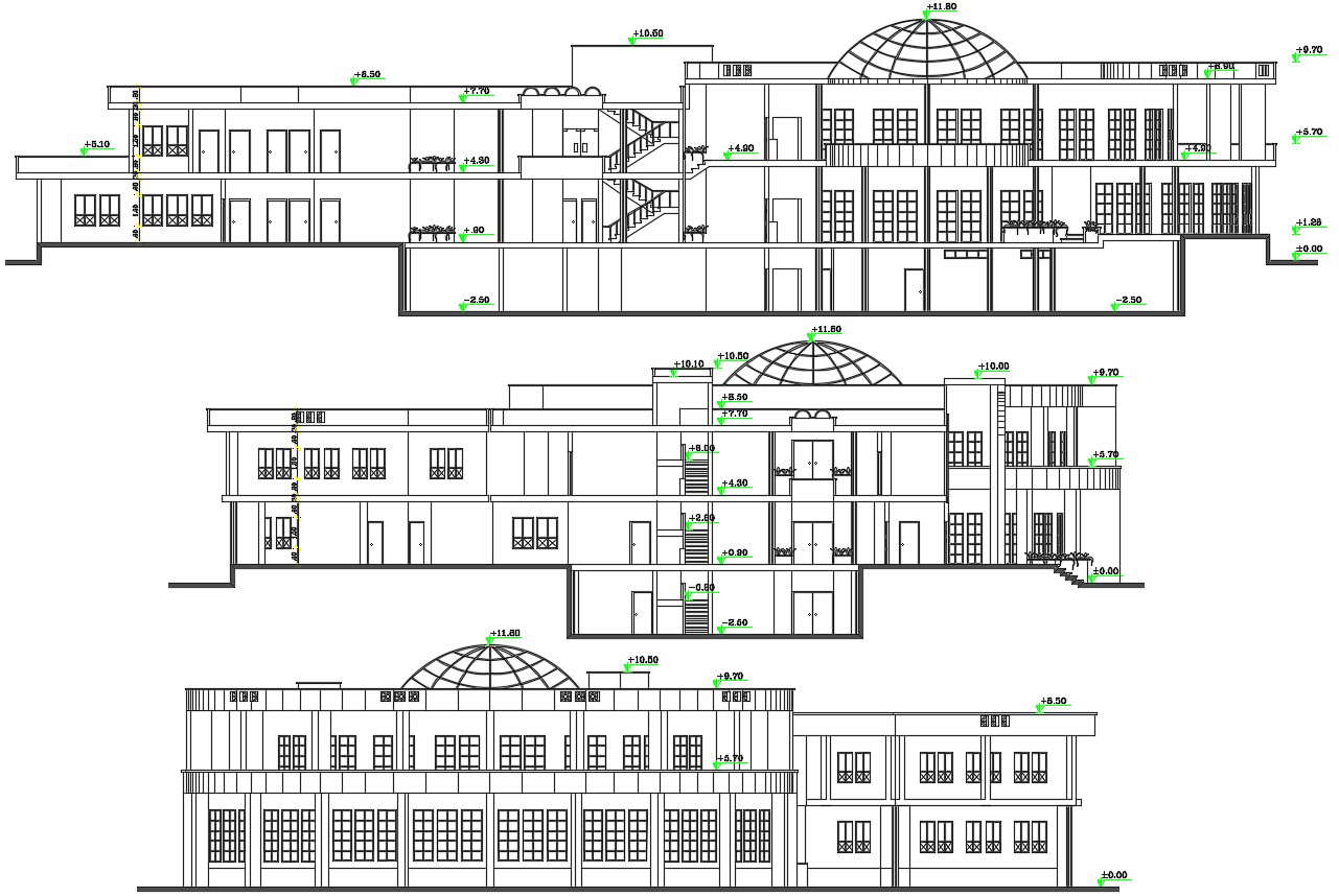 Library Elevation View Drawing CAD file 