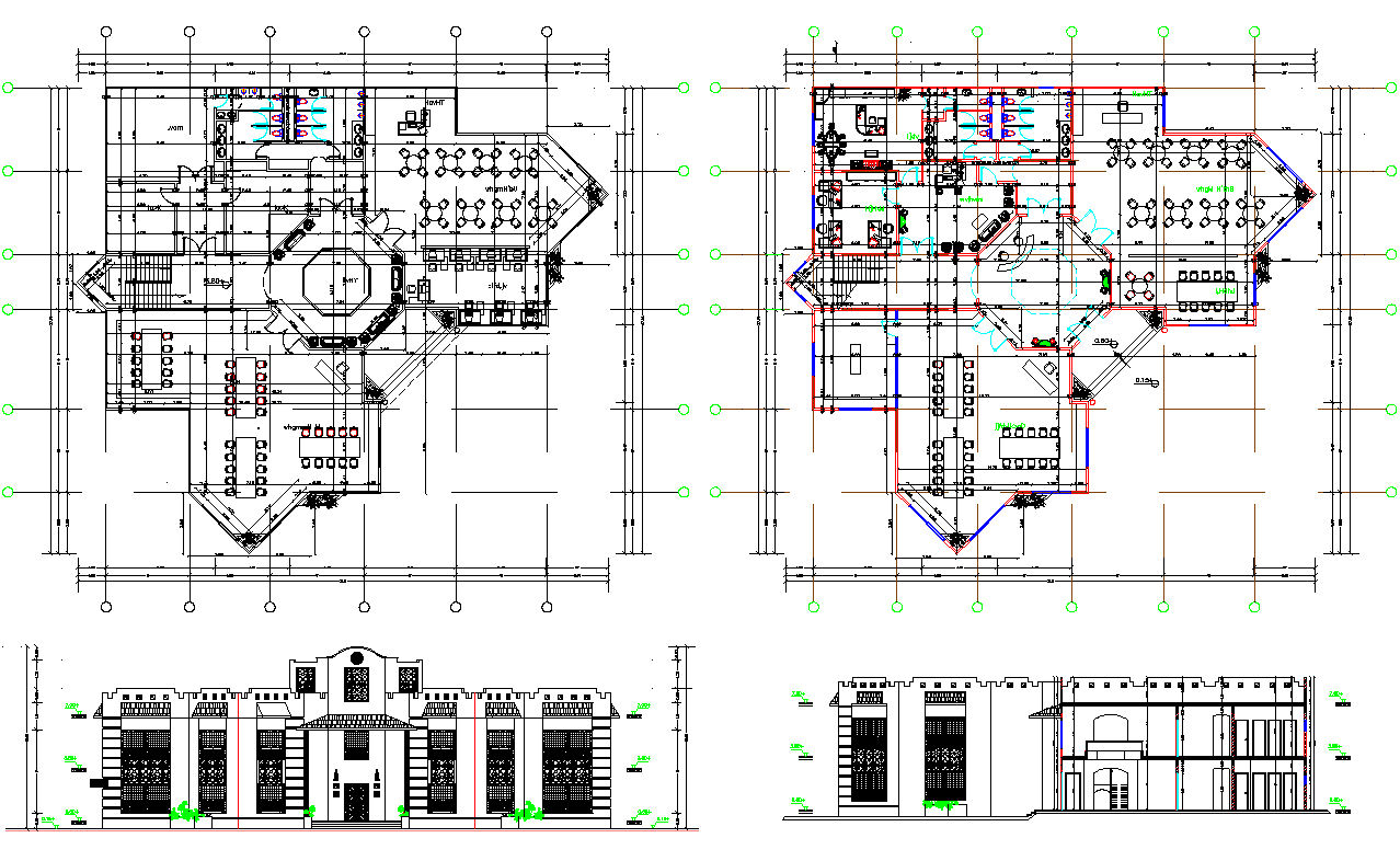 Library Plan and Elevation Design