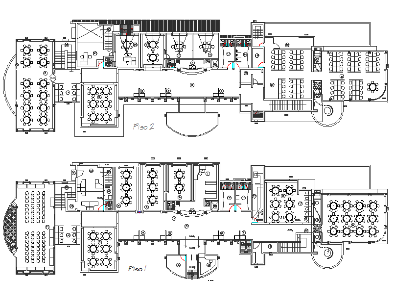 Library commercial plan detail dwg file
