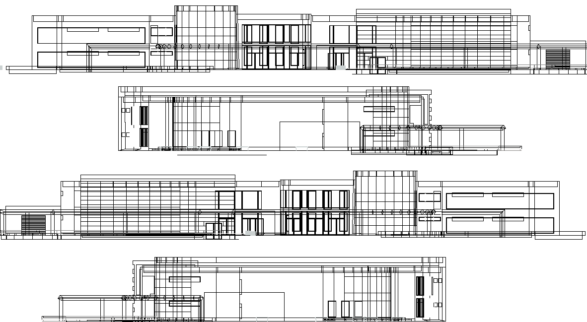 Library elevation detail dwg file