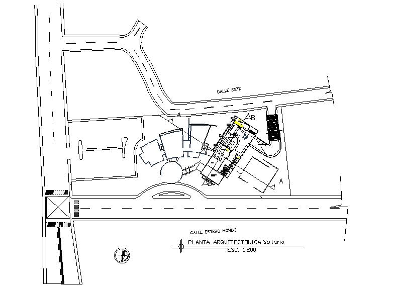Library project plan detail dwg file