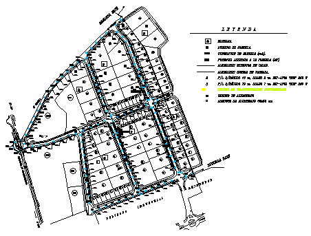 Lighting plan for industrial park design drawing