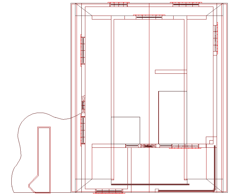 Line house plan detail