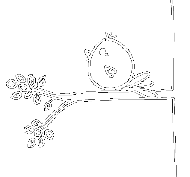 Little bird freehand drawing DWG AutoCAD file