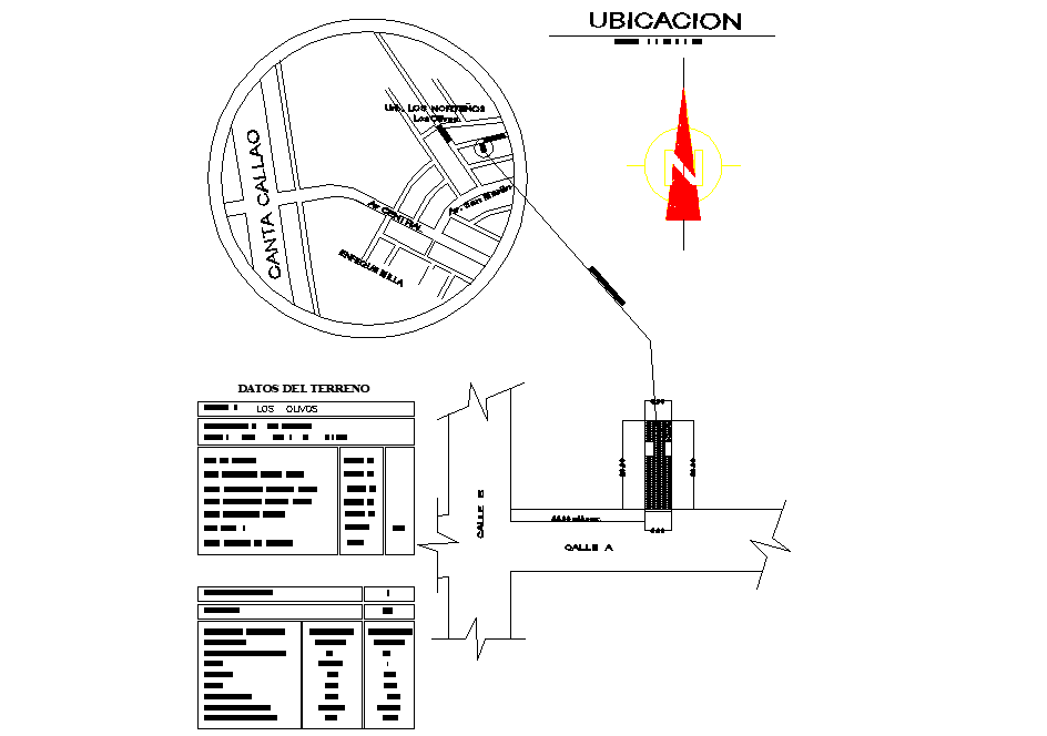 Location site plan autocad file