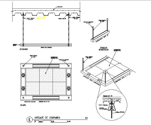 Luminaire hanger detail
