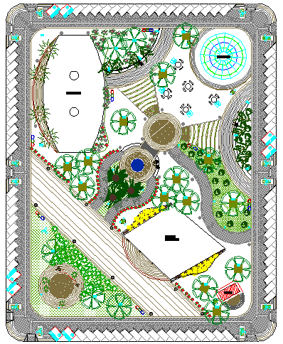 Luxurious hotel and resort layout plan dwg file