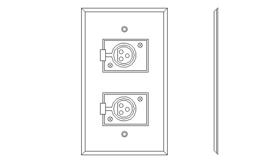 MIC JACK PLATE design in detail AutoCAD drawing, dwg file, CAD file