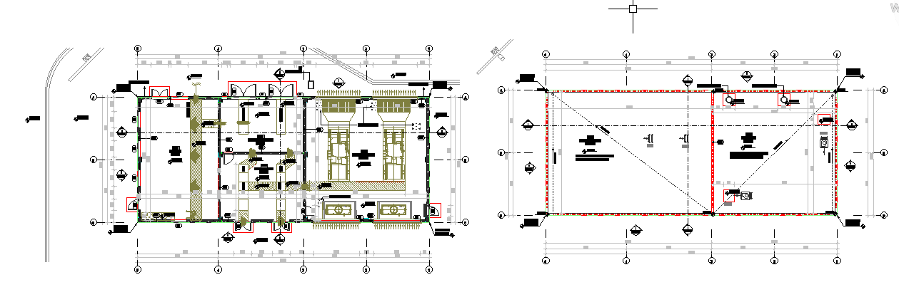 Machinaries like transformer,LV panel,Generators and MV room floor plan and section details.Download DWG file.
