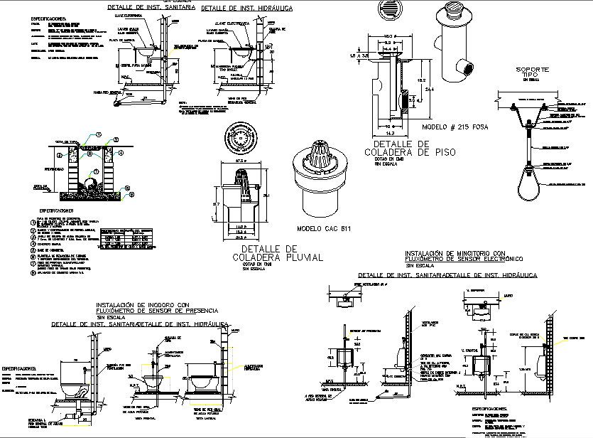 Machinery detail sectional details 