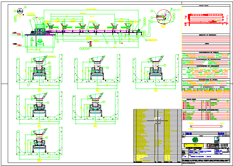Machinery details with elevation 
