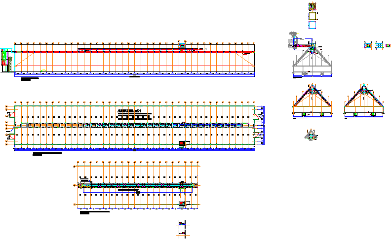 Machinery details with elevations 