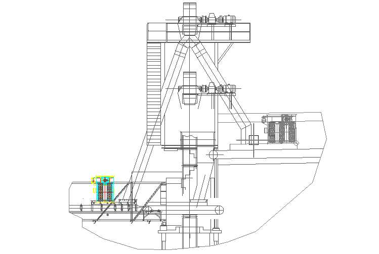 Machinery plan with elevations 