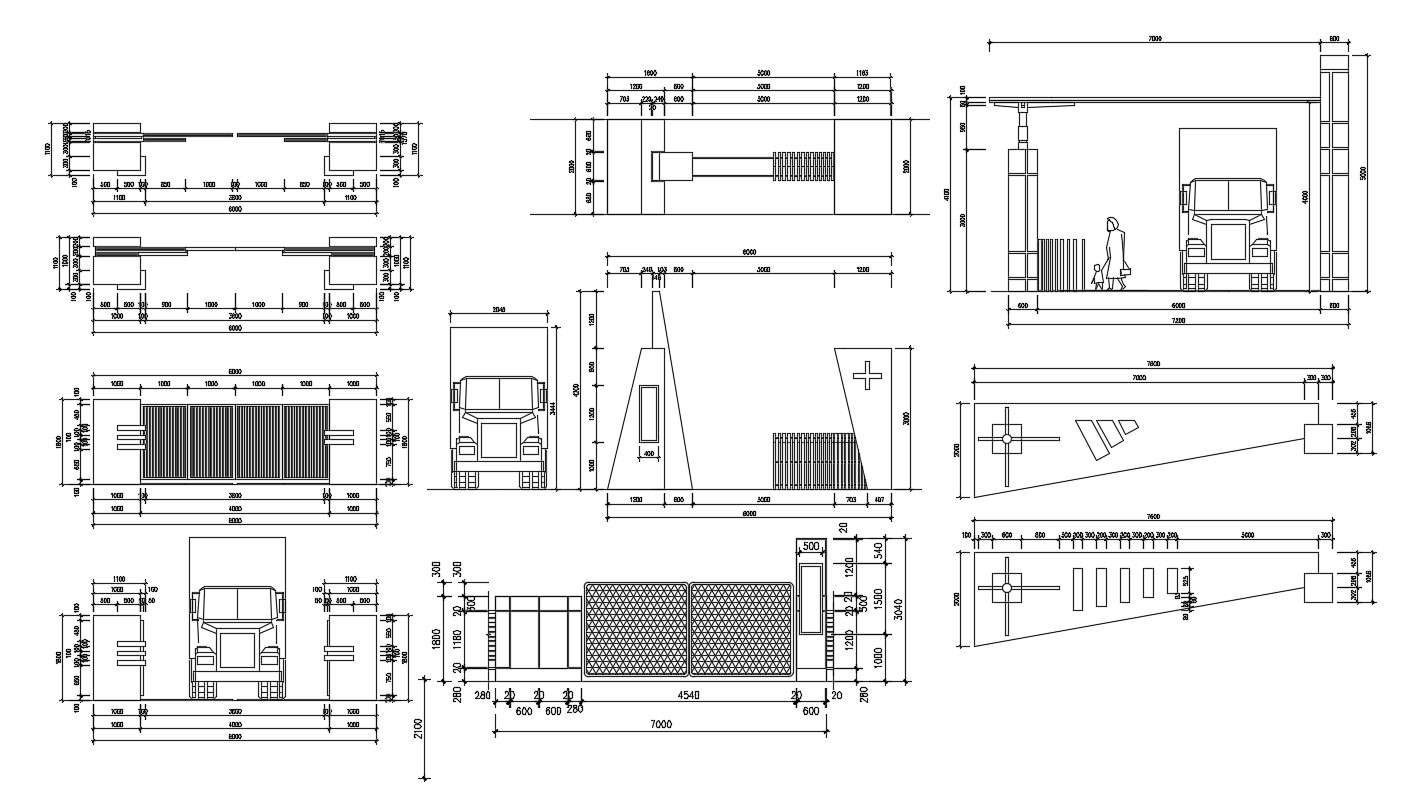 Main Gate Design AutoCAD File