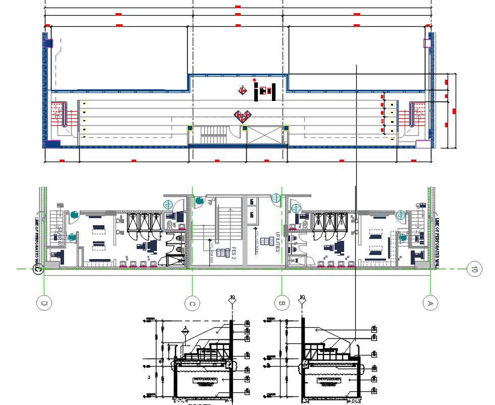 Male And Female Toilet Plan DWG File