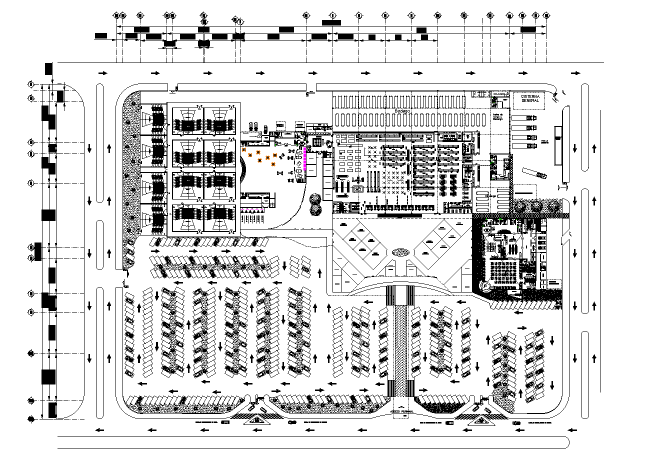 Mall plan plan detail dwg file.
