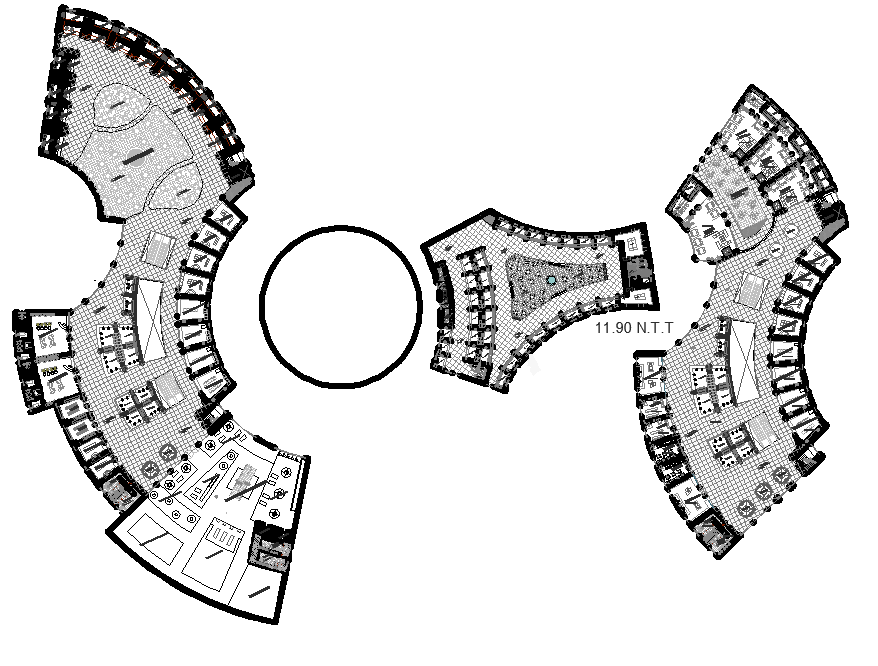 Mall project and center of supplies autocad file