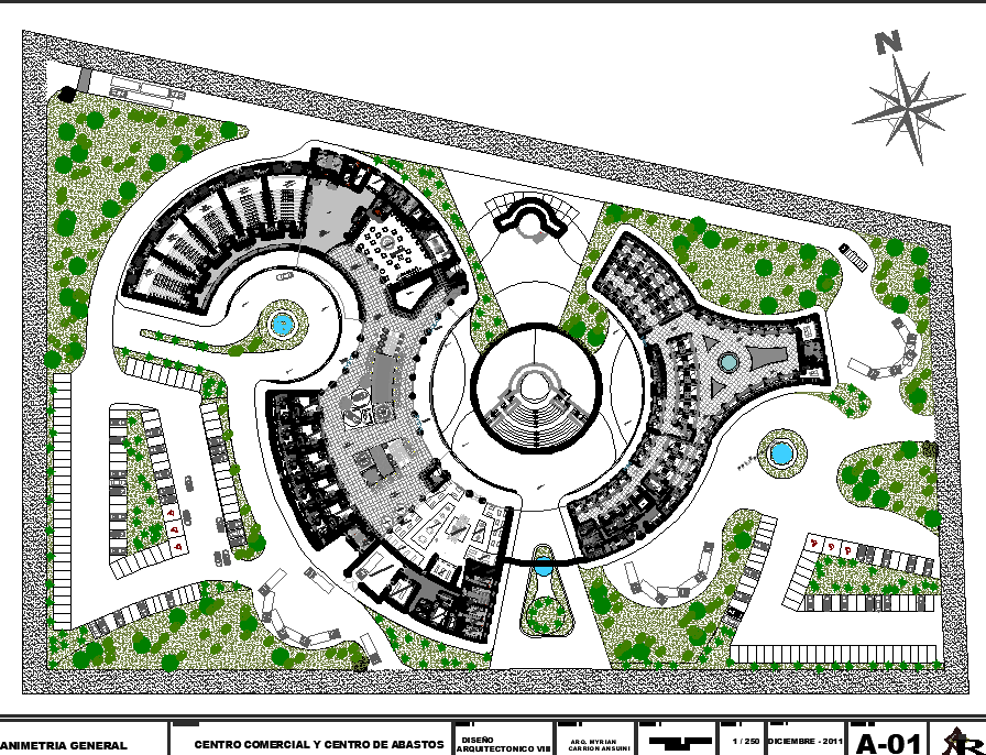 Mall project and center of supplies layout file