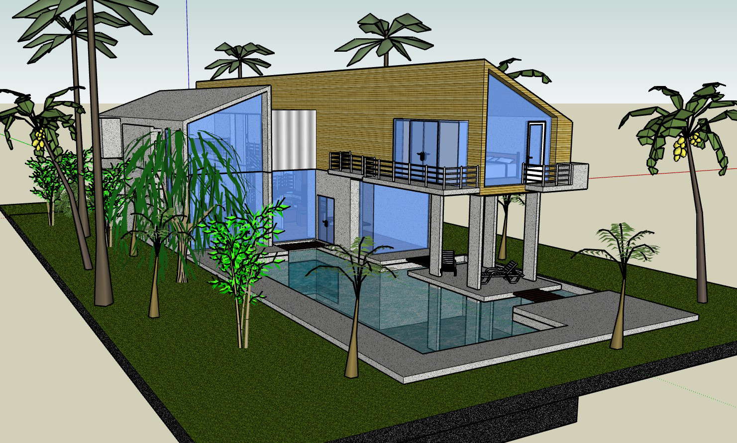 Mansion with a Swimming Pool