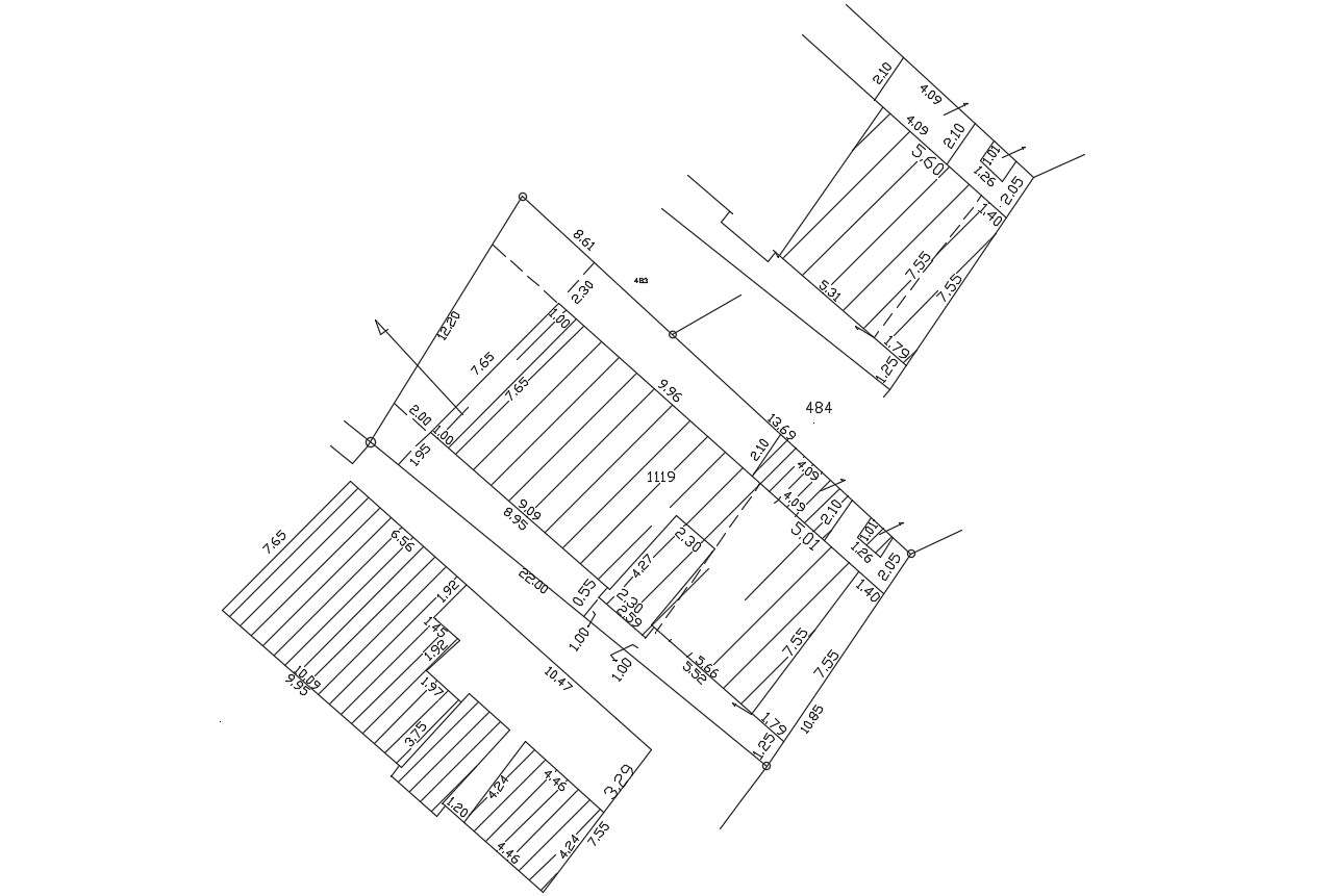 Many Site Plan With Survey Demarcation Architecture Drawing 