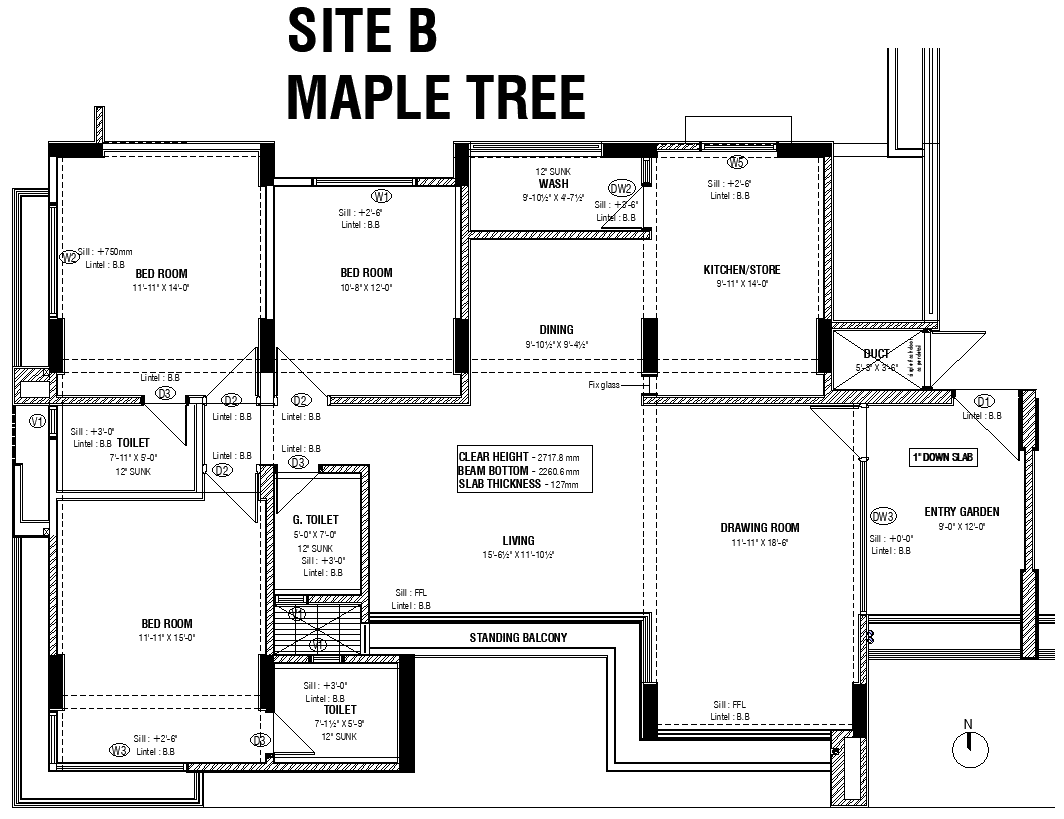 Maple tree design with detailed plan and furniture layout dwg autocad drawing .