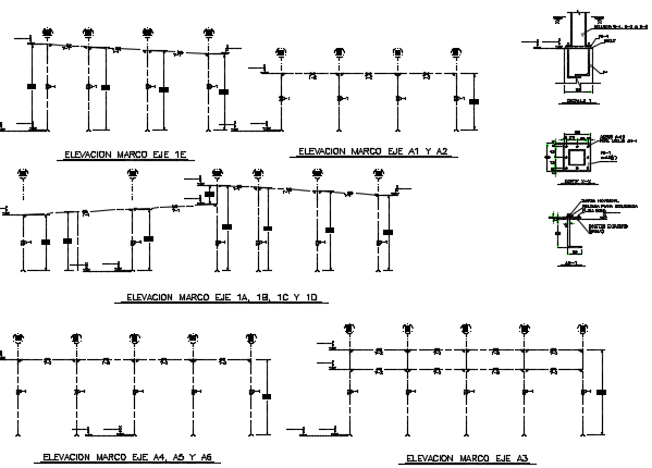 Marco elevation detail dwg file