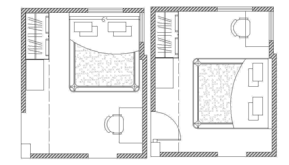 Master Bedroom Plan In DWG File