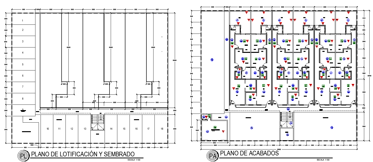 Material use house building plan detail dwg file
