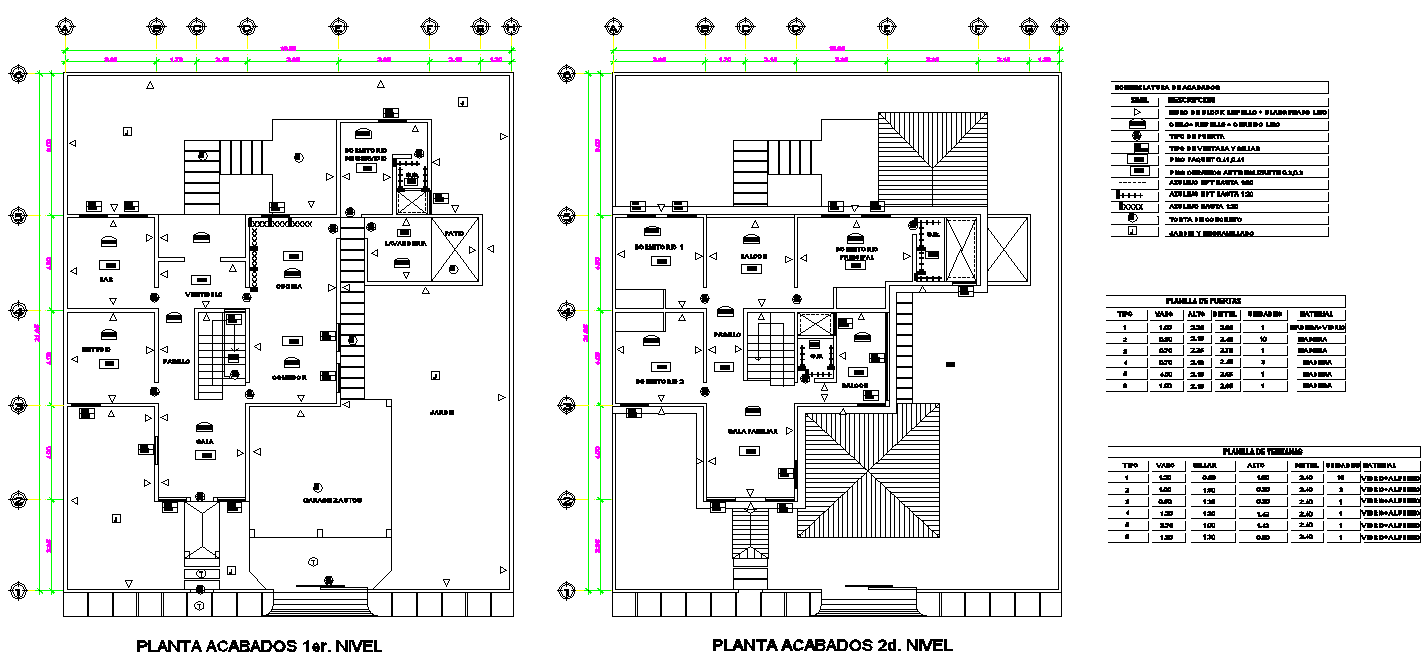 Material used building plan autocad file