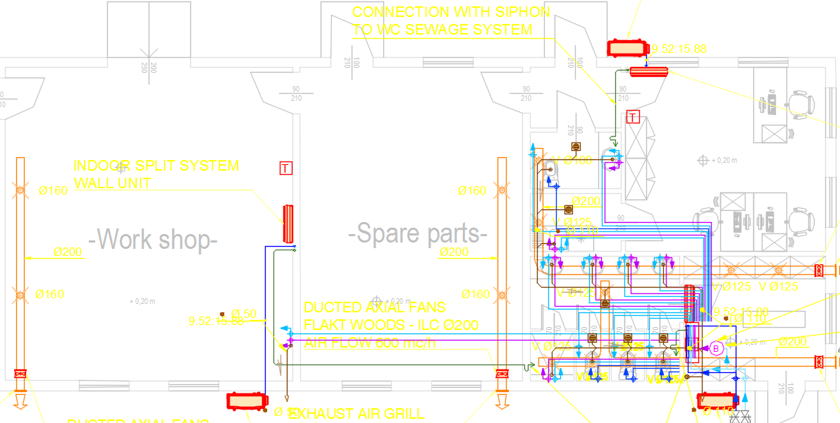 Mechanical Feedmill Factory Service Building dwg file