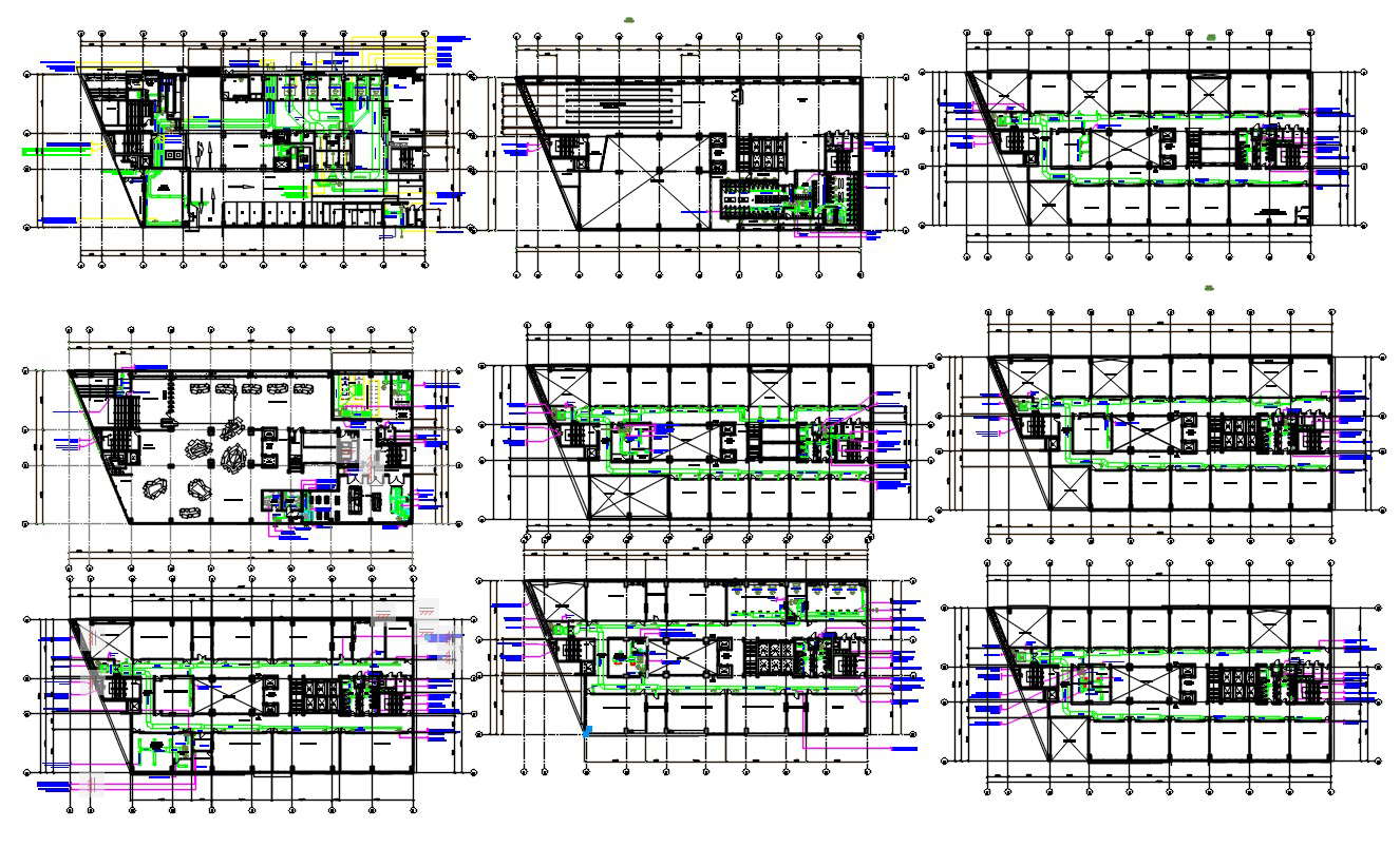 Mechanical factory 1st Floor plan to 8th floor plan