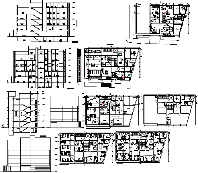 Medical clinic floor plan & Elevation detail