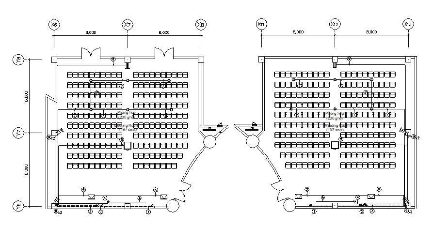 Meeting Room Furniture CAD Drawing