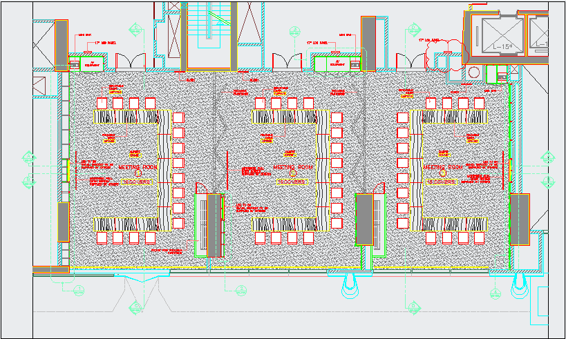 Meeting rooms furniture layout 