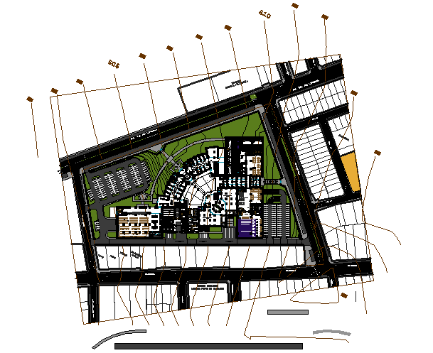 Mega Centro commercial layout plan detail dwg file
