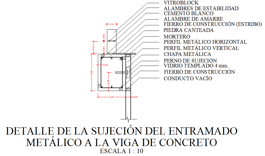 Metal frame work for concrete beam dwg file