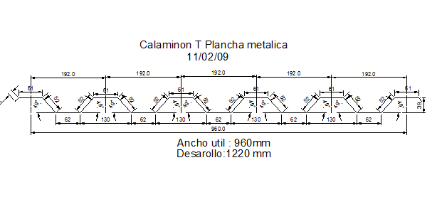 Metal panel Minot scale dwg file