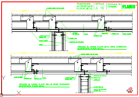 Metal plate rock of plaster design drawing