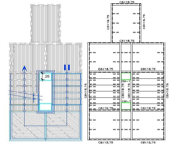 Metal staircase architecture project dwg file
