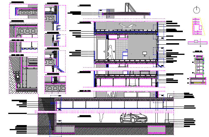 Metallic steel structure details plan detail dwg file