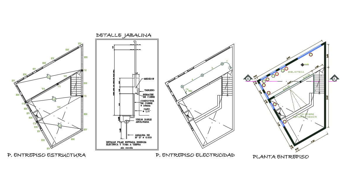  Mezzanine Plan And Electrical Design DWG File